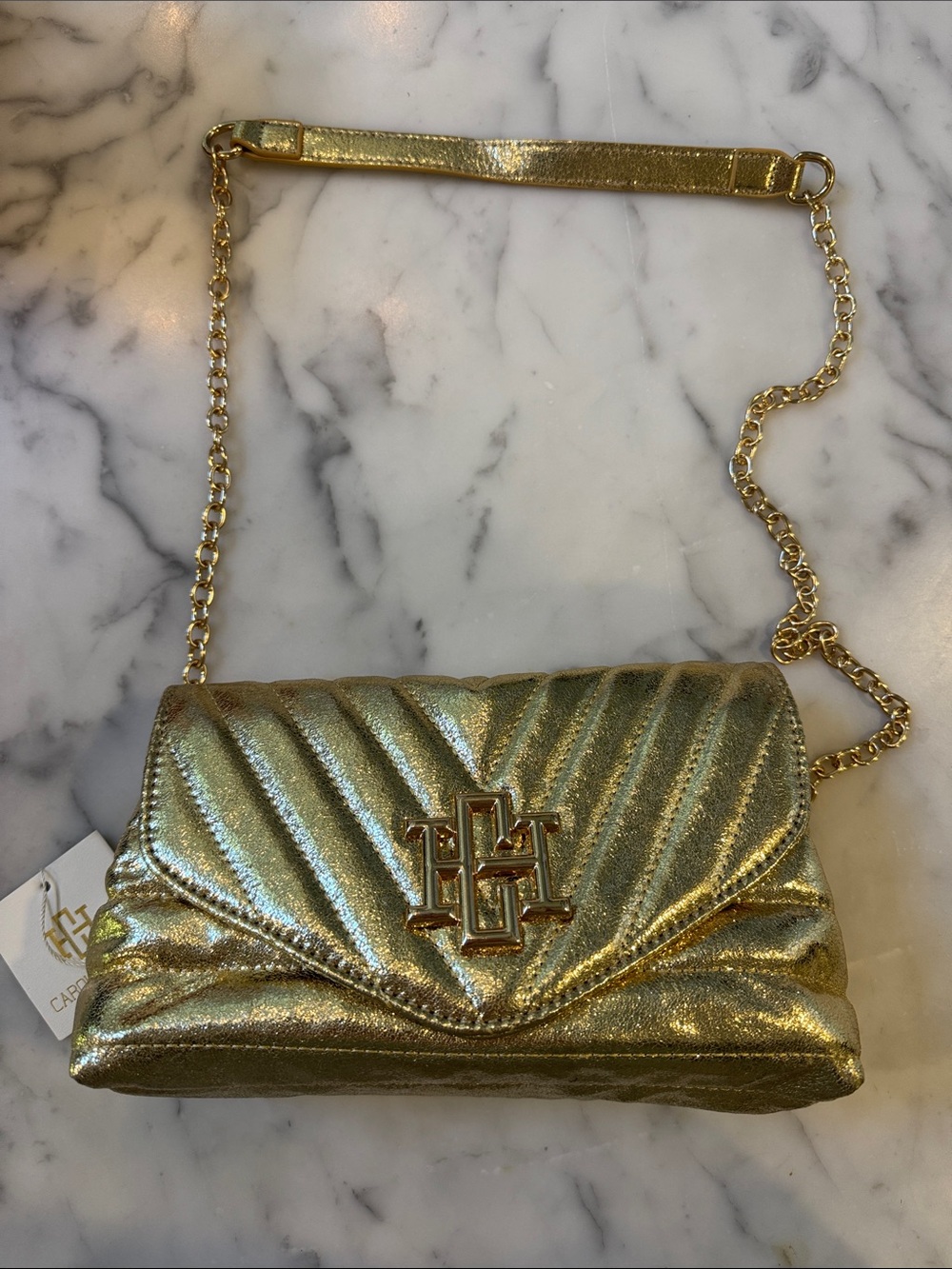 Caroline Hill Gold Chain Bag